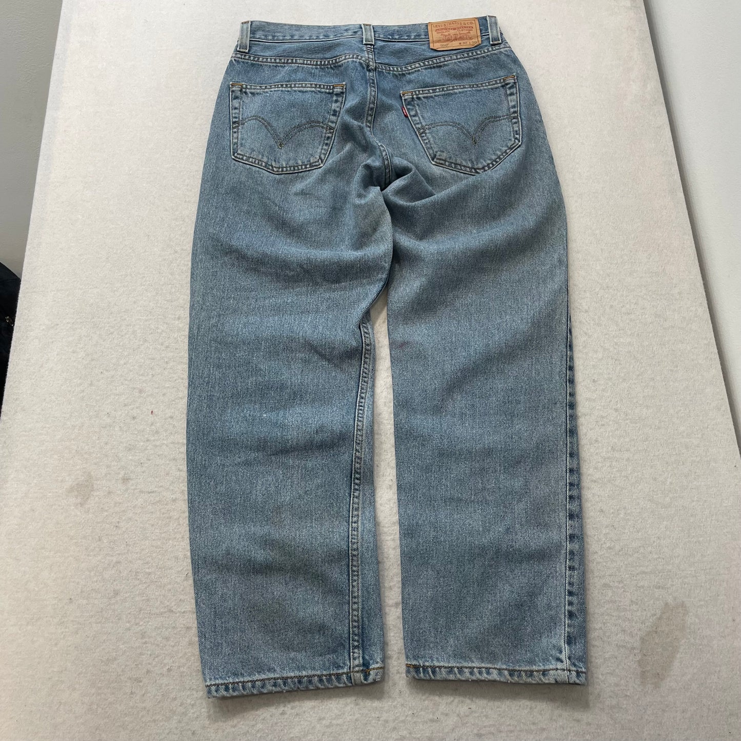 Levi's 550 Men's Blue Denim Straight Baggy Jeans Mid Rise Relaxed Fit Size 32x30