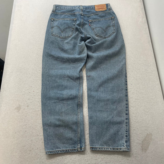 Levi's 550 Men's Blue Denim Straight Baggy Jeans Mid Rise Relaxed Fit Size 32x30