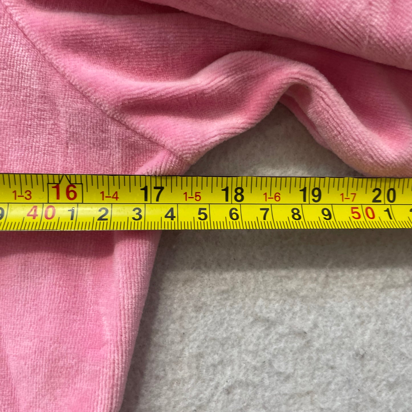 Vintage Juicy Couture Women's Pink Velour Zip-Up Hoodie Loungewear Pocket Size S