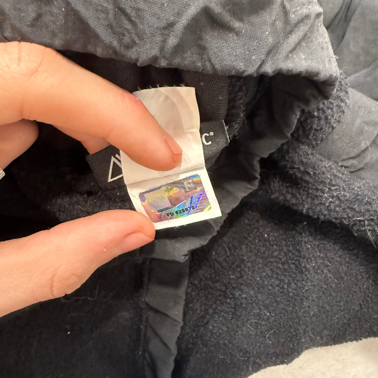 The North Face Black Polartec Fleece Zip Jacket Recycled XL