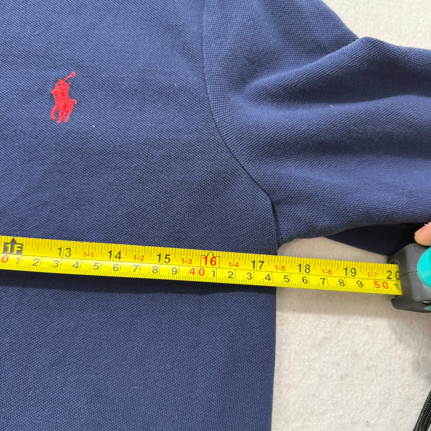 Polo Ralph Lauren Men's Navy Cotton Classic Fit Polo Shirt Long Sleeves Size XS