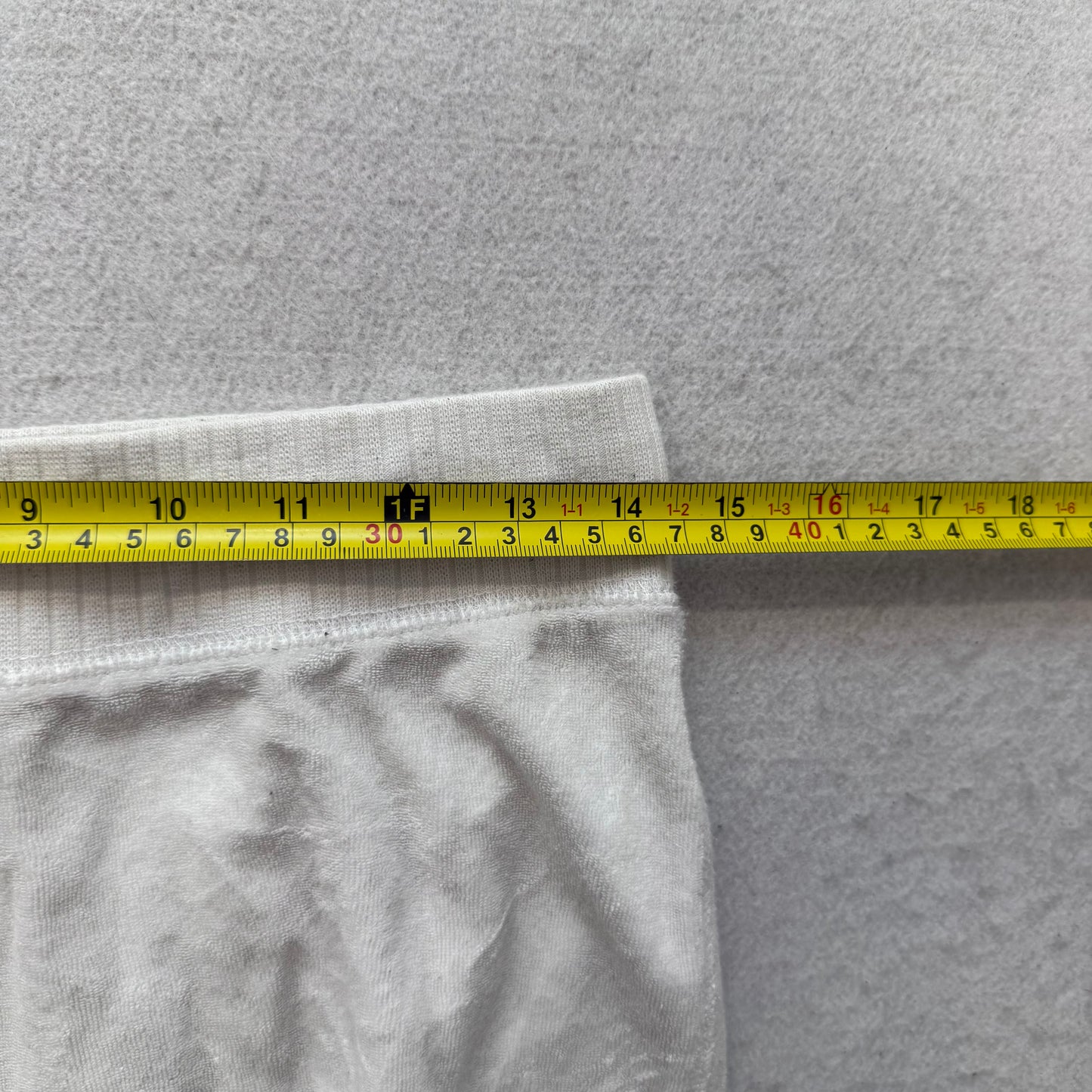 Vintage Juicy Couture Women White Terrycloth Flared Track Pant Drawstring Size S