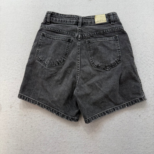 Authentic Denim by TRF Women's Black Washed Denim Short High Rise Casual Size 24