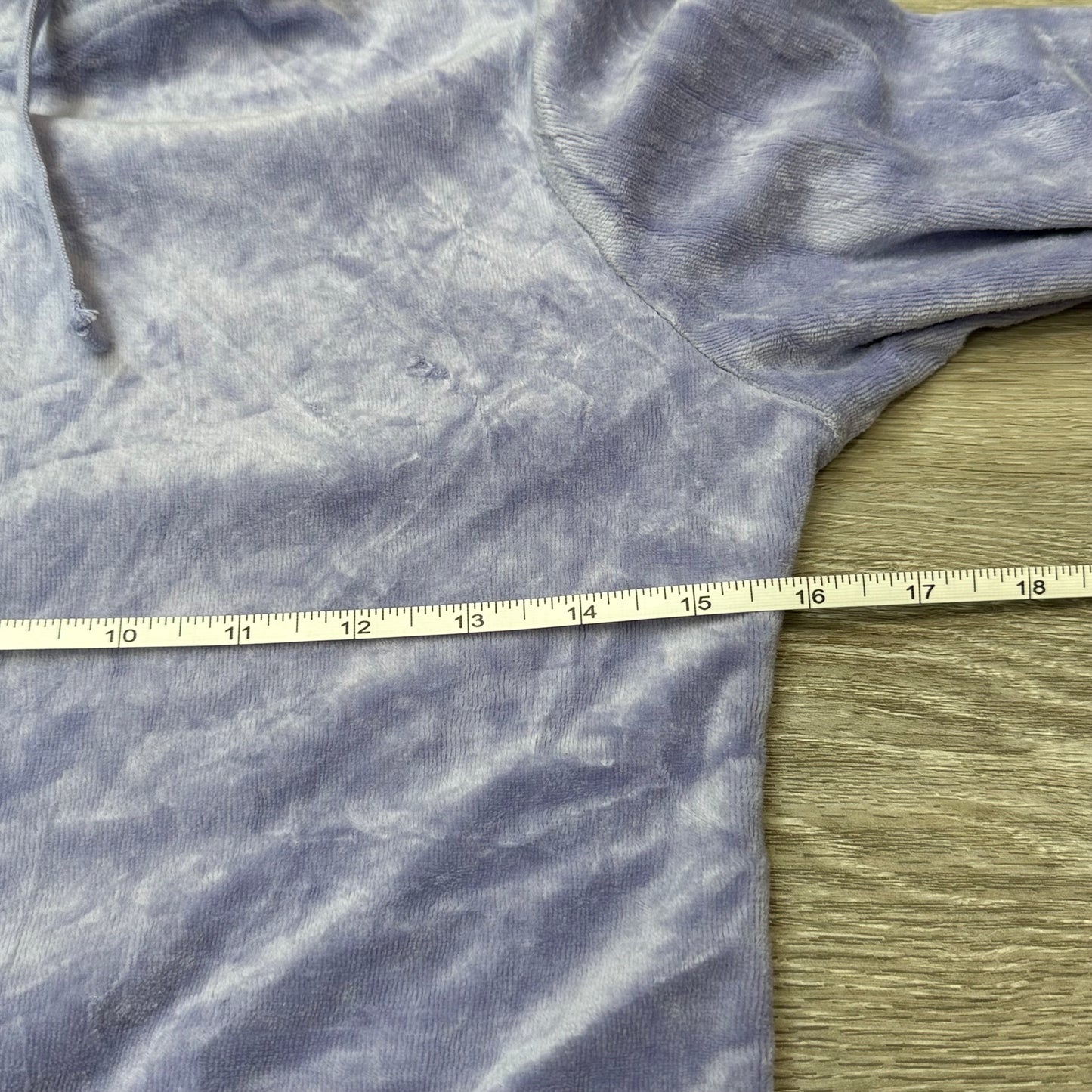 Vintage Juicy Couture Womens Lavender Velour Zip-Up Hoodie Drawstring Y2k Size S