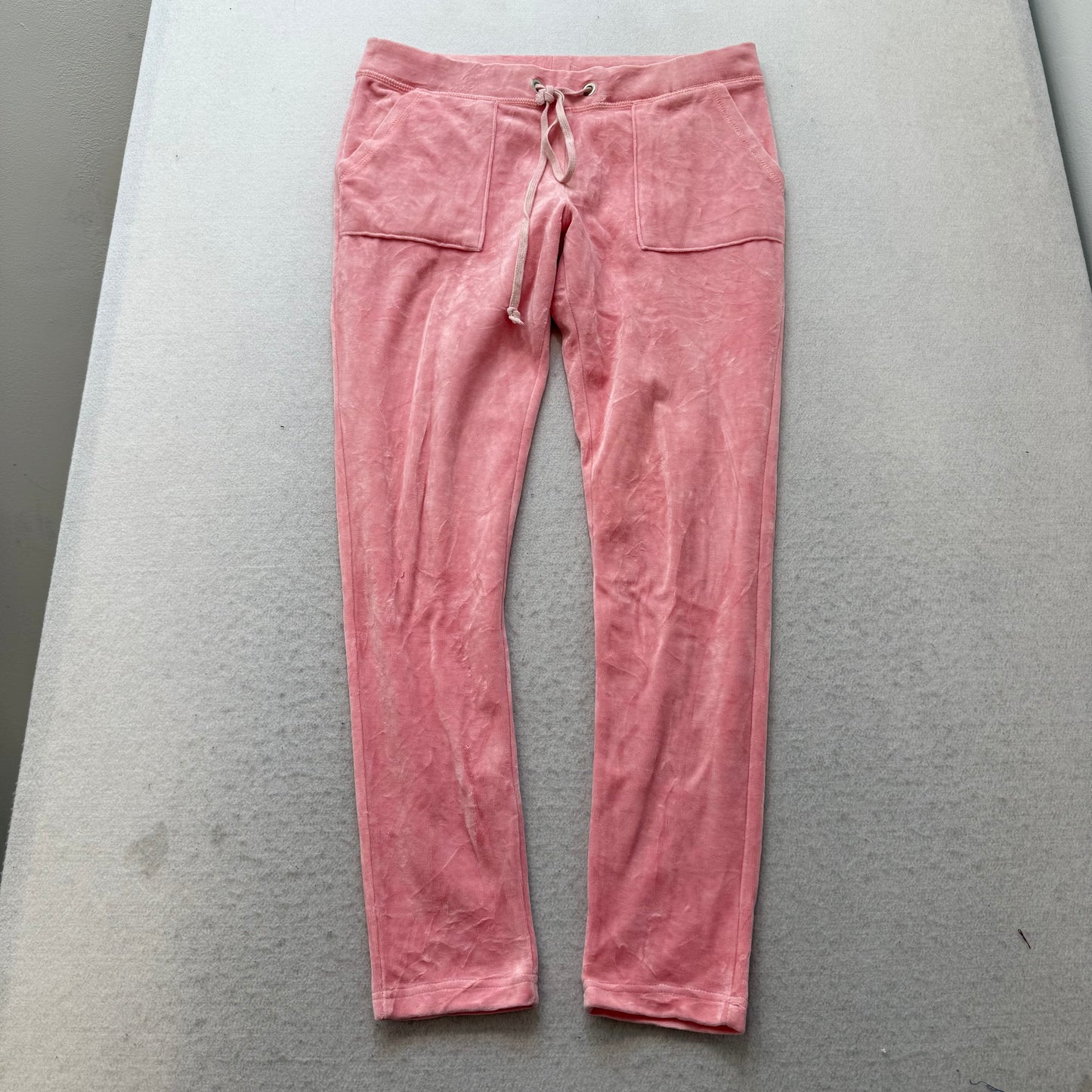 Juicy Couture Women's Pink Zip-Up Hoodie & Drawstring Pants Tracksuit Set Size L