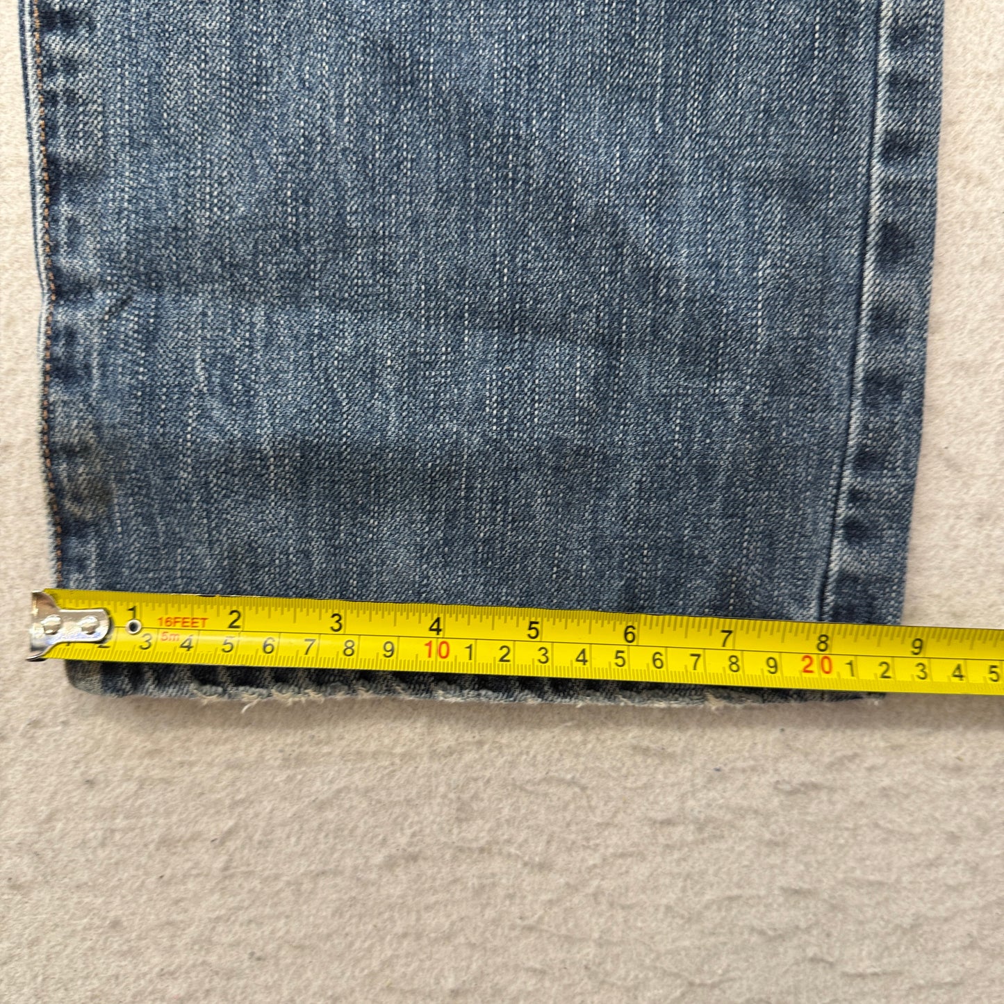 American Eagle Outfitters Men's Blue Loose Fit Denim Jeans Distressed Size W35