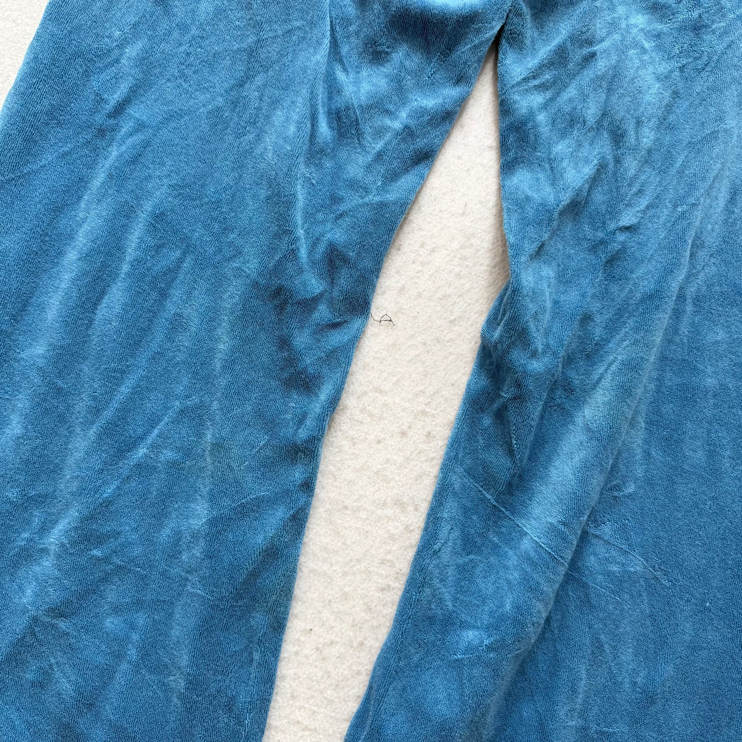 Vintage Juicy Couture Women's Steel Blue Terrycloth Flared Track Pant Y2K Size L