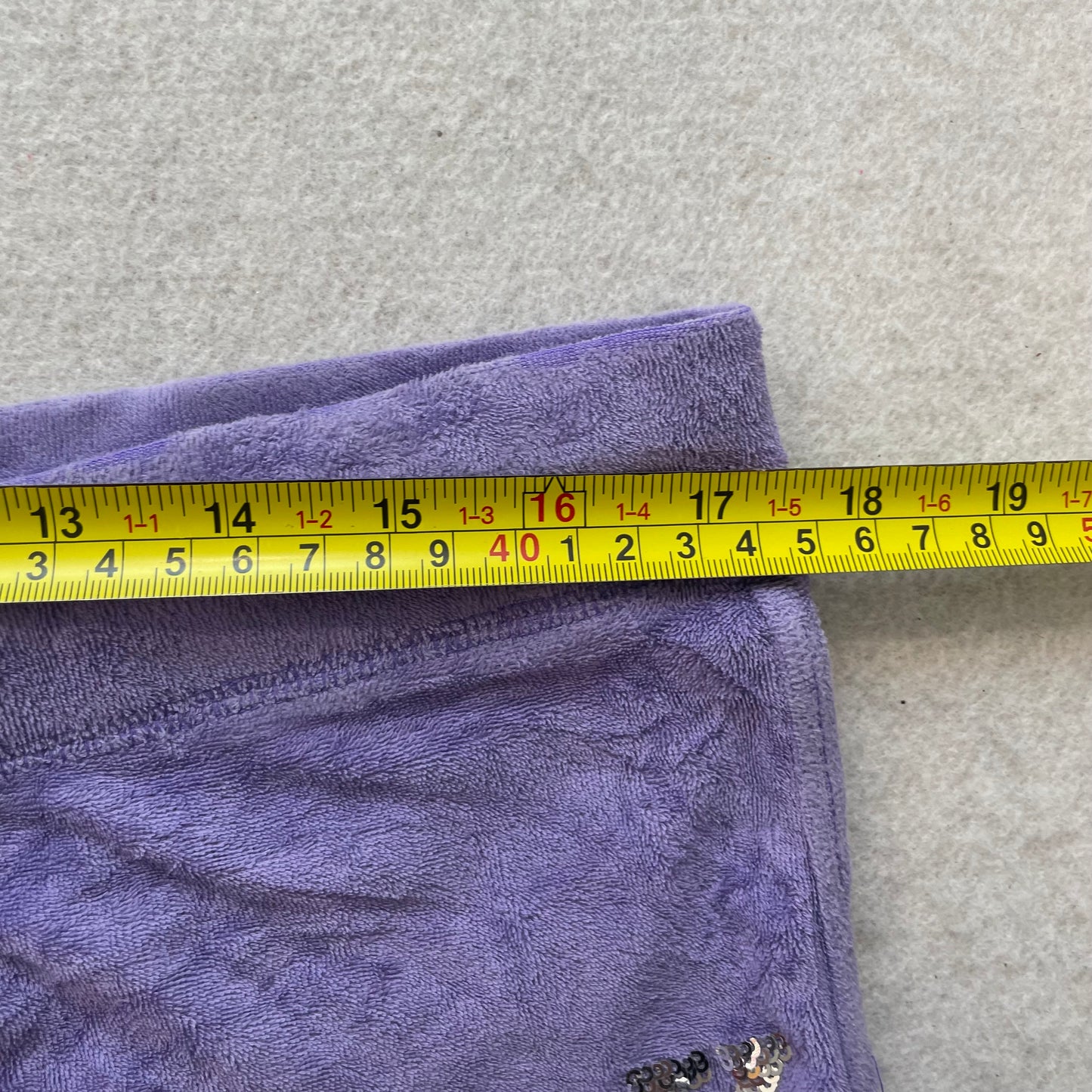 PINK Victoria's Secret Women Purple Terrycloth Varsity Shorts Sequin Logo Size M