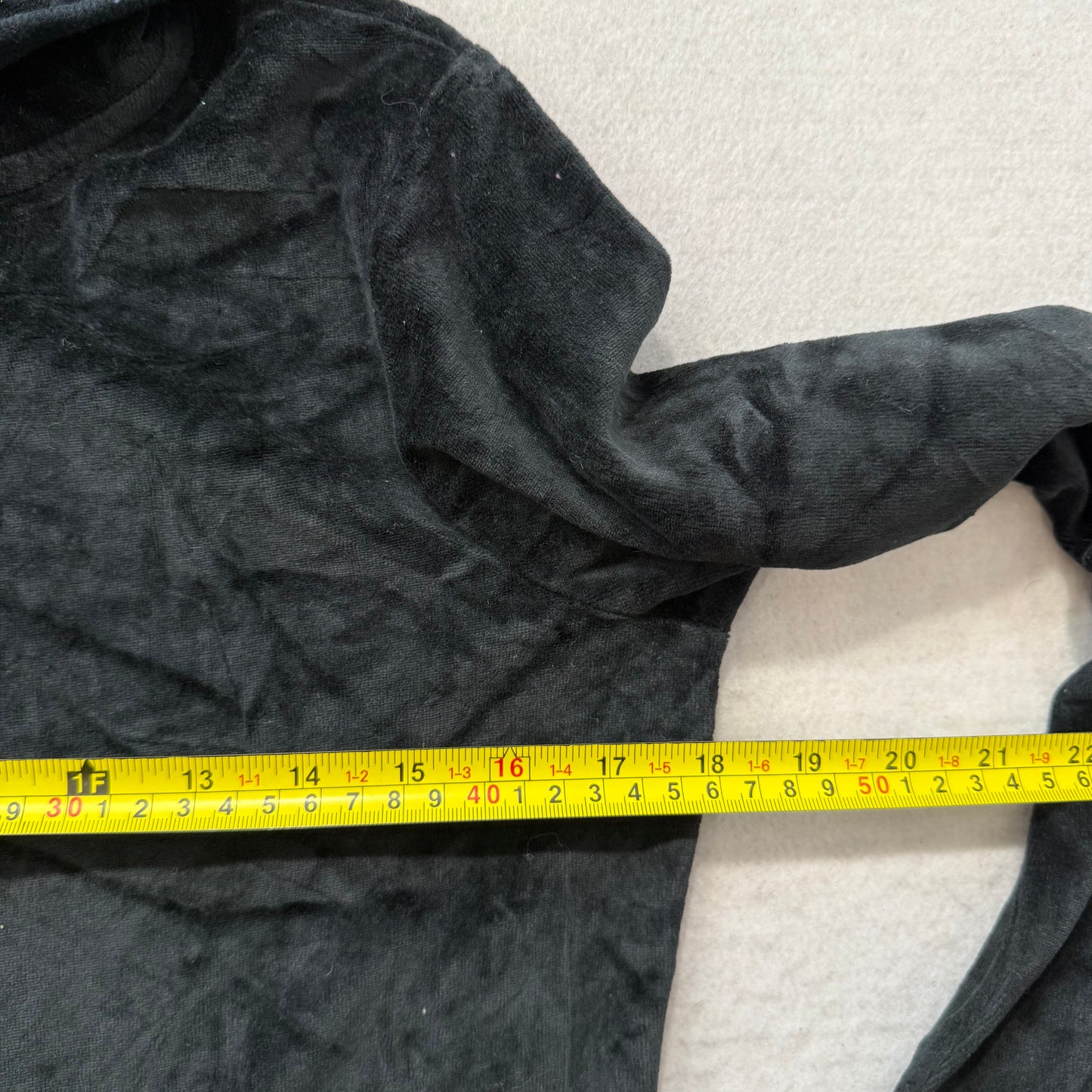 Vintage Juicy Couture Scottie Dogs Black Velour Hoodie Made In The USA Size S