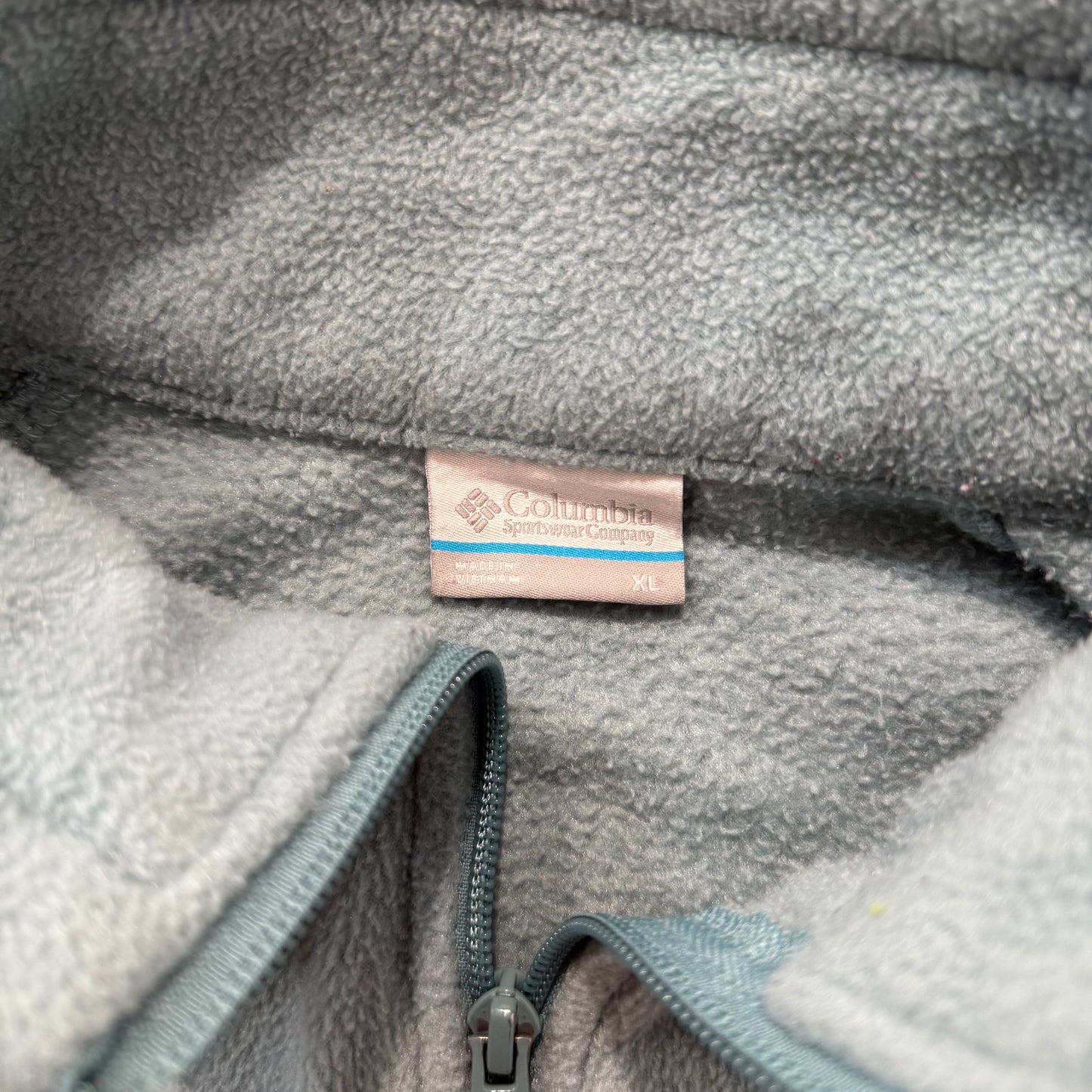 Columbia Womens Slate Gray Benton Springs Fleece Full Zip Jacket Pockets Size XL