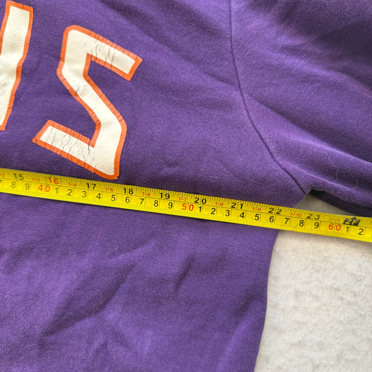 Fanatics NBA Phoenix Suns Mens Purple Pullover Hoodie Black Sleeve Panels Size L
