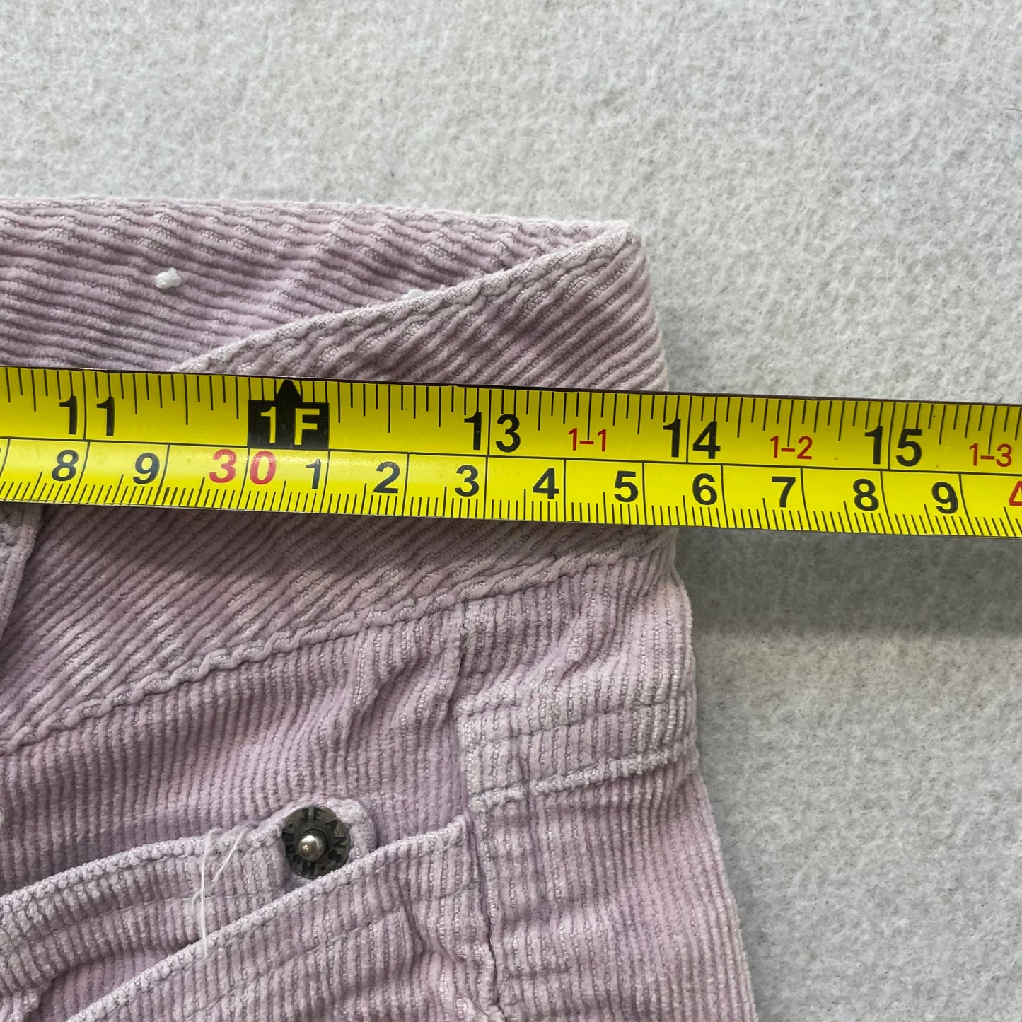 Mudd Women's Light Purple Flared Leg Corduroy Pants Drawstring Stretch Size 3