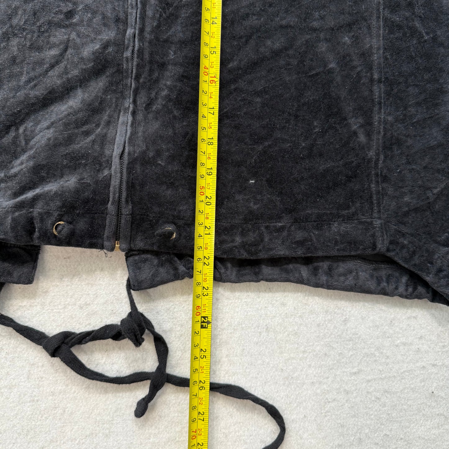 Juicy Couture Women's Black Velour Track Batwing Jacket Aesthetic Logo Size S