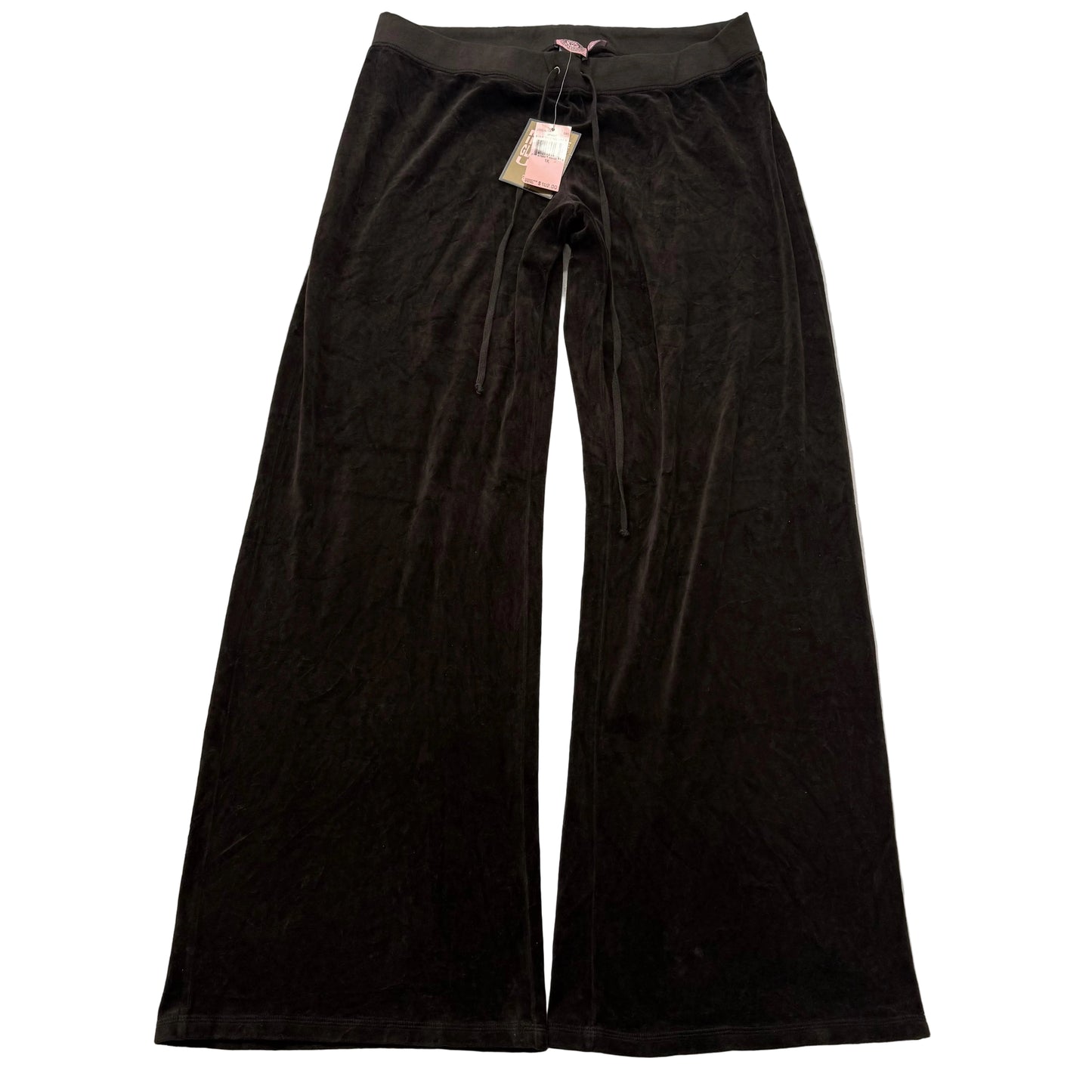 Juicy Couture Womens Dark Brown Velour Flared Leg Track Pants Loungewear Size 1X