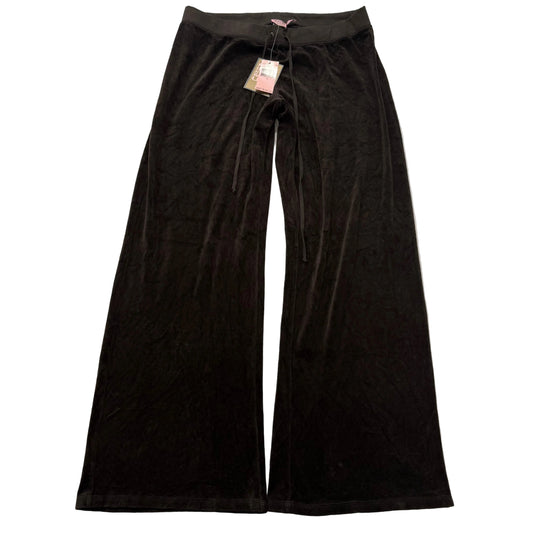 Juicy Couture Womens Dark Brown Velour Flared Leg Track Pants Loungewear Size 1X