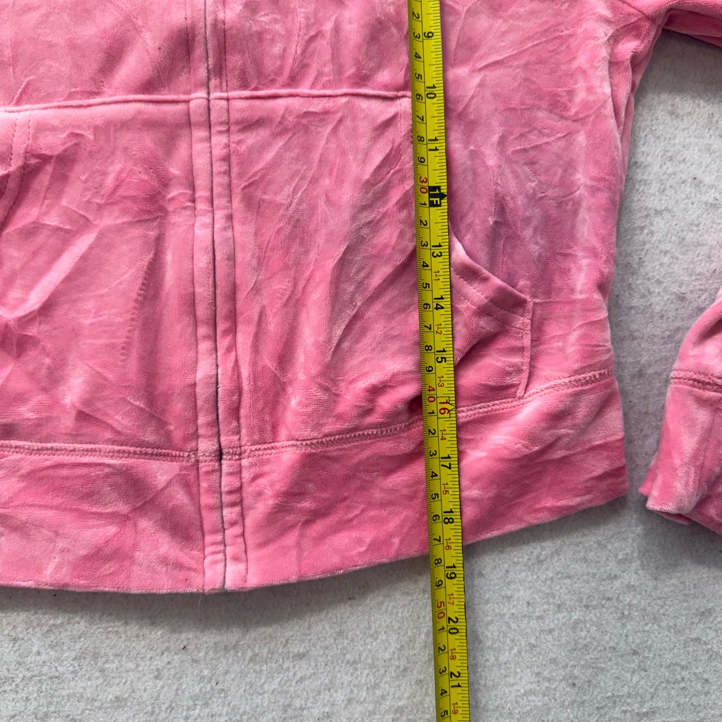 Juicy Couture Women's Pink Hoodie & Pants Tracksuit Set Rhinestones Logo Size M
