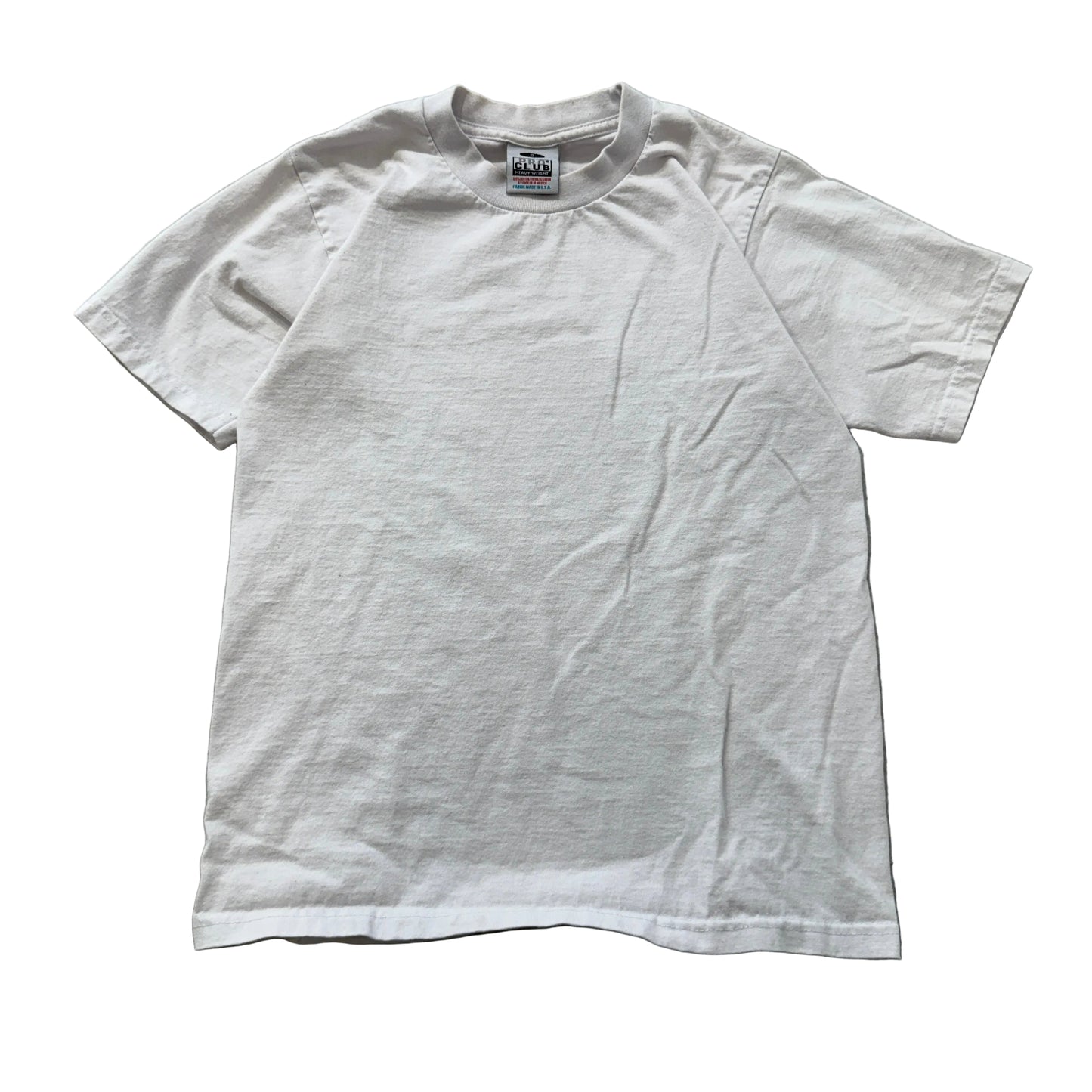 Pro Club Men's White Cotton T-Shirt Short Sleeve Crewneck Classic Comfort Size S