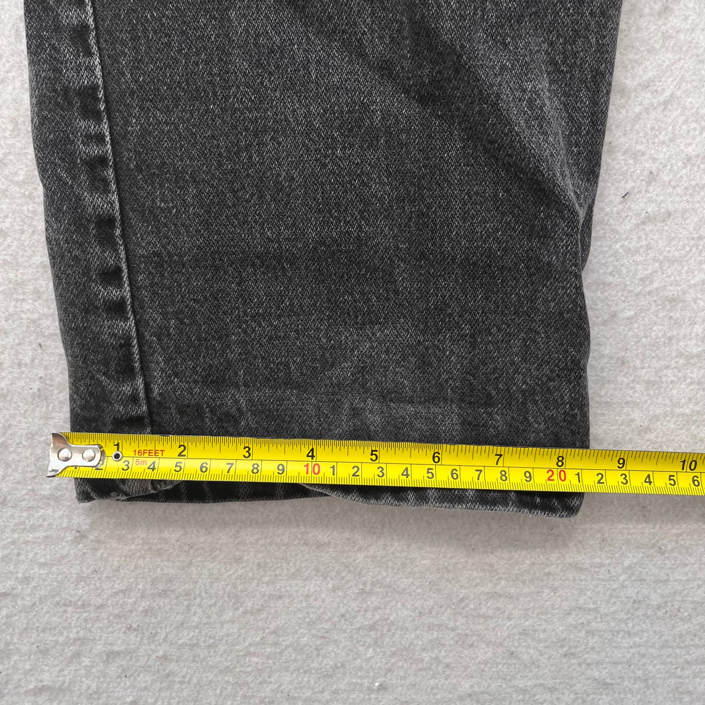 Wrangler Men's Faded Black Denim Work Jeans Zip Fly Relaxed Carpenter Size 17W