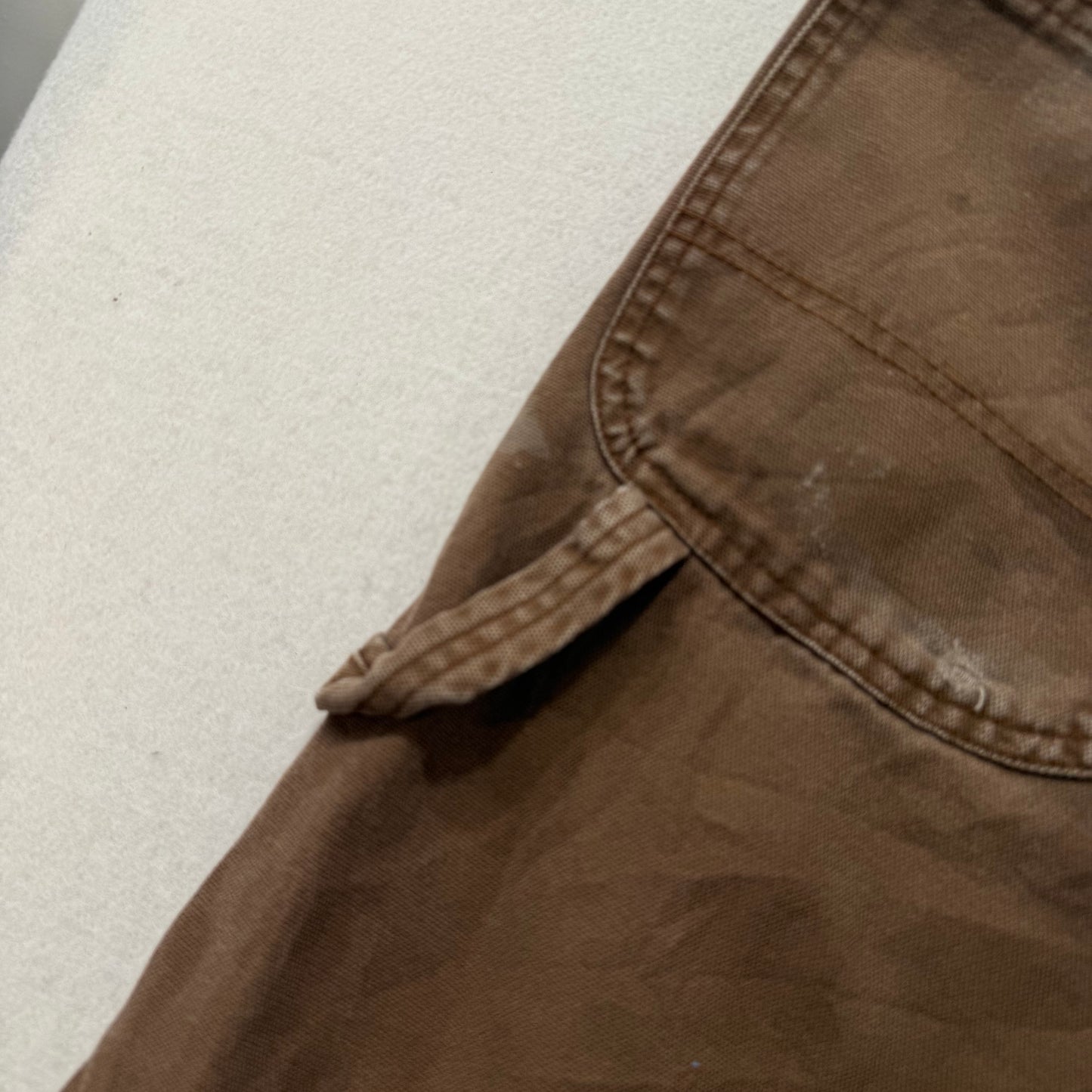 Dickies Men's Brown Canvas Carpenter Pants Workwear Straight Leg Size 32 x 32