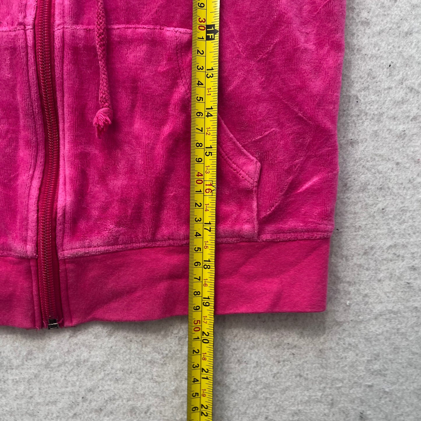Vintage Juicy Couture Women Hot Pink Velour Tracksuit Set Hoodie & Pant Size S/M