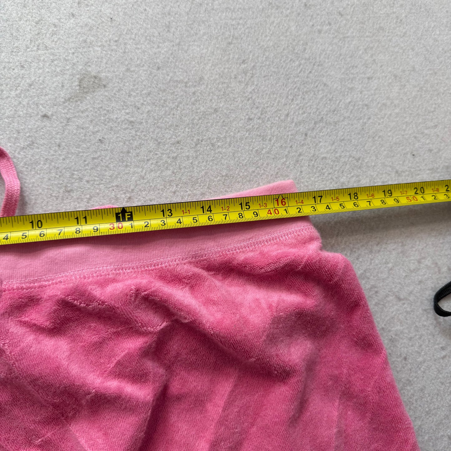 90s Vintage Juicy Couture Women's Pink Terry Cloth Flared Leg Track Pant Size XL