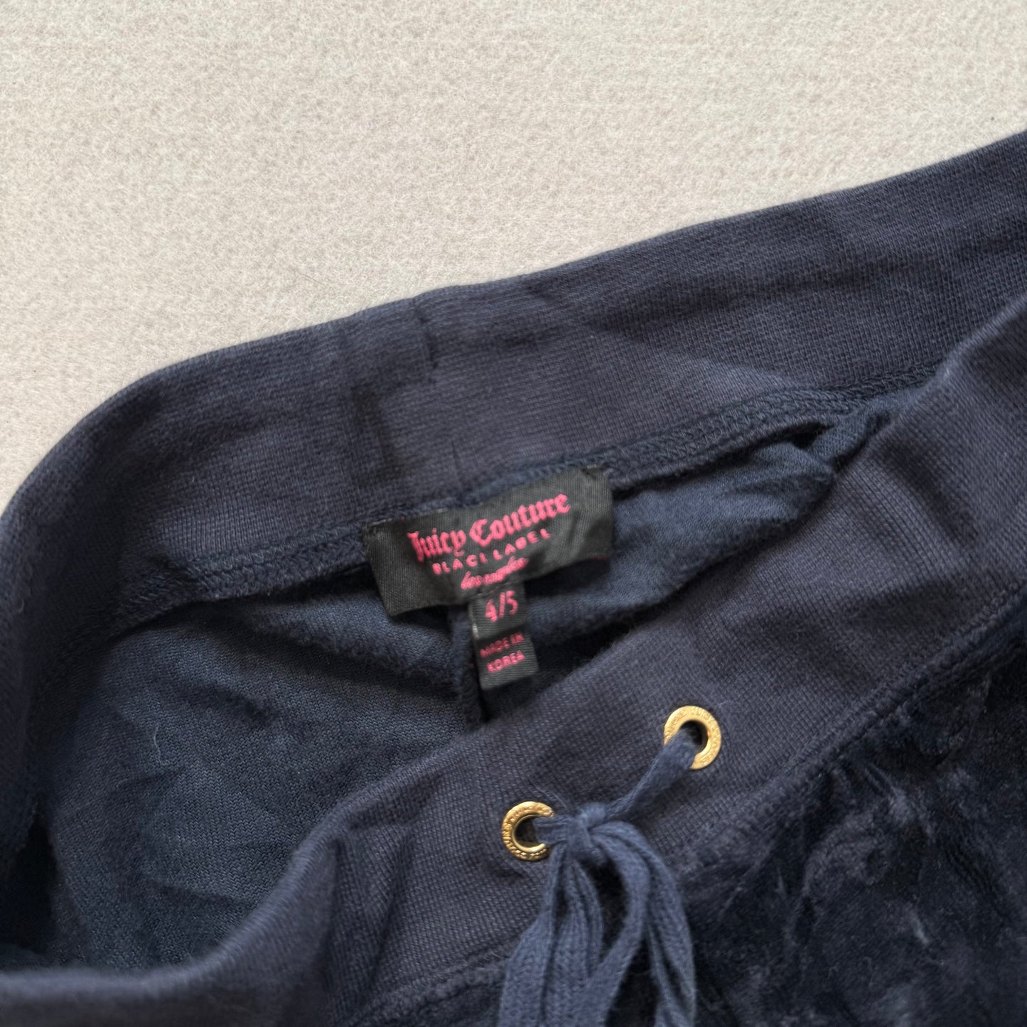 Juicy Couture Women's Midnight Black Flared Track Pant Glitter Logo Y2K Size 4/5