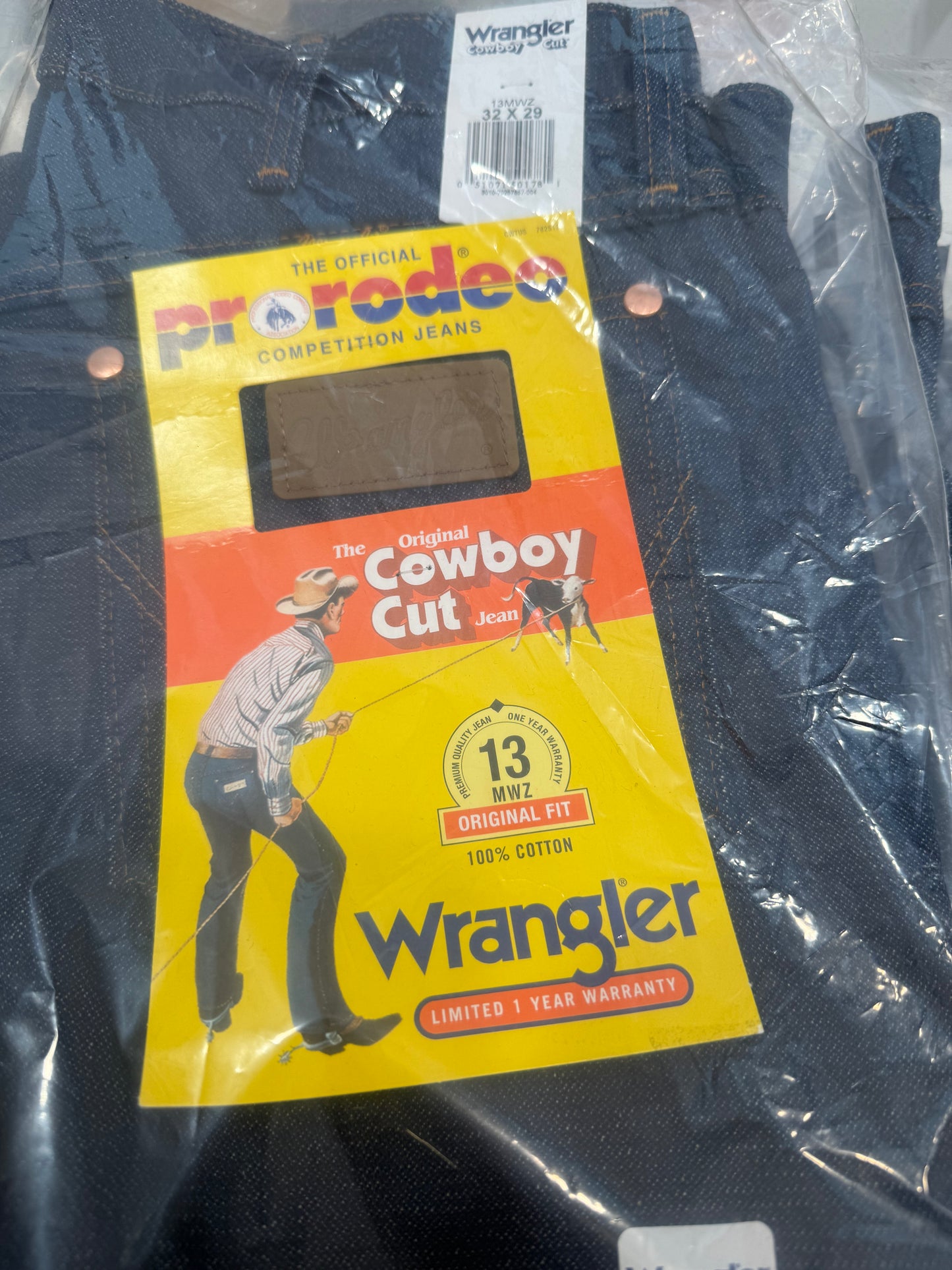 WRANGLER Original Cowboy Cut 13MWZ 100% Cotton Jeans 32x29 - Clean Curriculums 